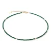 Collier Femme CŒUR DE LION TWINKLE VERT Acier Doré Verre Taillé