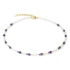 Collier Femme CŒUR DE LION FLOW Acier Doré Perles d'Eau Douce Et Sodalite