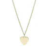 Collier Femme Cœur Fossil Drew acier doré JF03080710