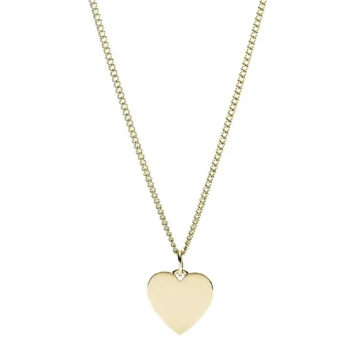 Collier Femme Cœur Fossil Drew acier doré JF03080710