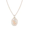Collier femme Cygne swarovski Sparkling Signum doré rose et cristaux
