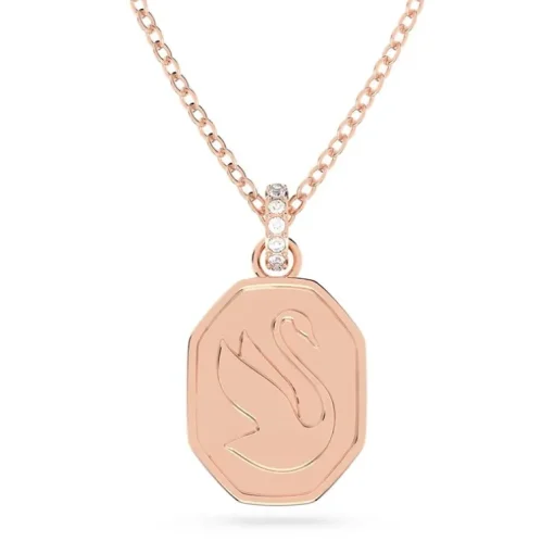 Collier femme Cygne swarovski Sparkling Signum doré rose et cristaux