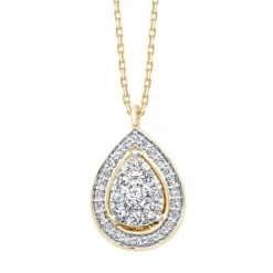Collier Femme DAYA GOUTTE OR 750/1000 Jaune et Diamants CN28965DRH