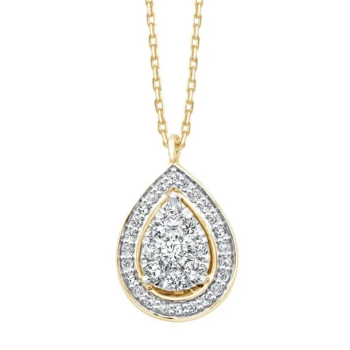 Collier Femme DAYA GOUTTE OR 750/1000 Jaune et Diamants CN28965DRH