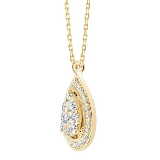 Collier Femme DAYA GOUTTE OR 750/1000 Jaune et Diamants CN28965DRH