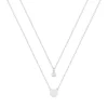collier femme double edora argent 925/1000 et oxydes