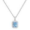 Collier Femme EDORA ARGENT 925/1000 et Spinelle Bleue 70700886
