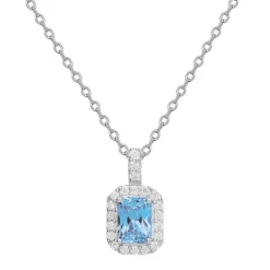 Collier Femme EDORA ARGENT 925/1000 et Spinelle Bleue 70700886