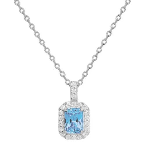 Collier Femme EDORA ARGENT 925/1000 et Spinelle Bleue 70700886