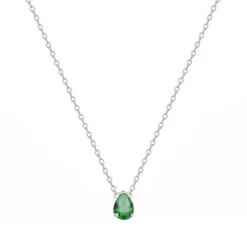 Collier Femme EDORA ARGENT 925/1000 et spinelle verte