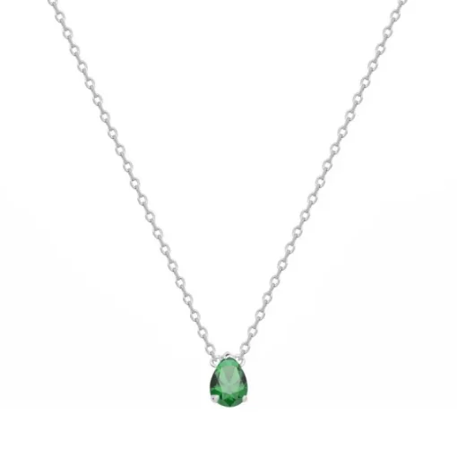Collier Femme EDORA ARGENT 925/1000 et spinelle verte
