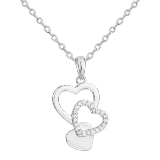 Collier Femme EDORA ARGENT 925/1000 Coeurs et Oxydes 70700941