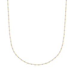 Collier Femme EDORA COLLECTION HARMONY Plaqué Or et Email Blanc
