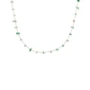Collier Femme EDORA COLLECTION HARMONY Plaqué Or Quartzite Vert