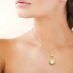 Collier Femme EDORA COLLECTION HARMONY Plaqué Or Nacre