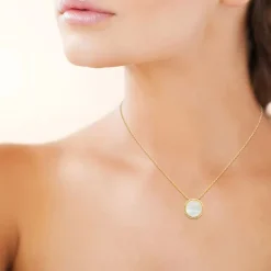 Collier Femme EDORA COLLECTION HARMONY Plaqué Or Nacre
