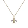 Collier femme EDORA hirondelle PLAQUE OR, oxydes et spinelles synthétiques