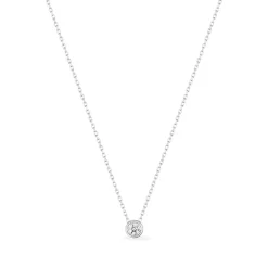 Collier Femme EDORA OR 375/1000 Blanc Diamant