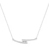 Collier Femme EDORA OR 375/1000 Blanc Diamant