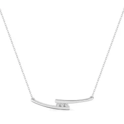 Collier Femme EDORA OR 375/1000 Blanc Diamant