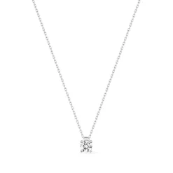 Collier Femme EDORA OR 375/1000 Blanc Diamant