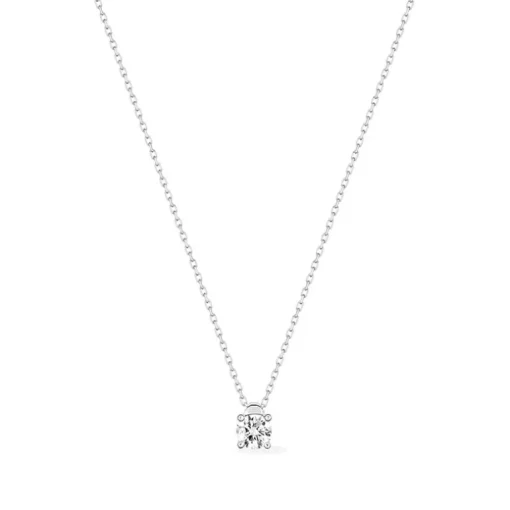 Collier Femme EDORA OR 375/1000 Blanc Diamant