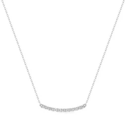 Collier Femme EDORA OR 375/1000 Blanc Oxyde de Zirconium