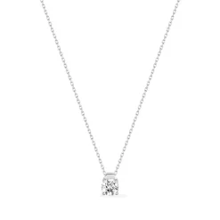 Collier Femme EDORA OR 375/1000 Blanc Oxyde de Zirconium
