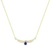 Collier Femme EDORA OR 375/1000 Bicolore Saphir