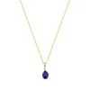 Collier Femme EDORA OR 375/1000 Bicolore Saphir et Diamant