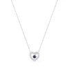 Collier Femme EDORA OR 375/1000 Blanc Saphir Oxydes de Zirconium