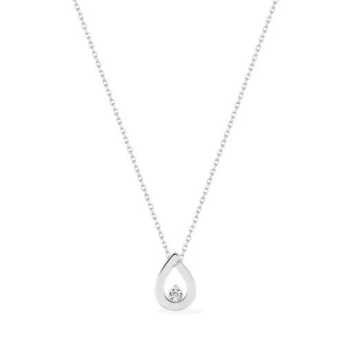 Collier Femme EDORA OR 375/1000 Blanc Diamant