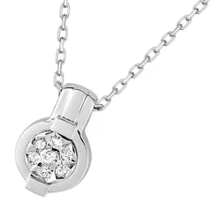 Collier Femme EDORA OR 375/1000 Blanc Diamant
