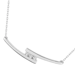 Collier Femme EDORA OR 375/1000 Blanc Diamant