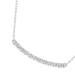 Collier Femme EDORA OR 375/1000 Blanc Oxyde de Zirconium