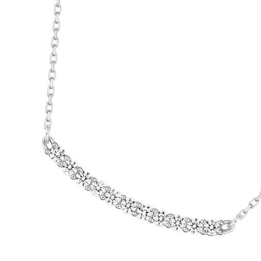 Collier Femme EDORA OR 375/1000 Blanc Oxyde de Zirconium