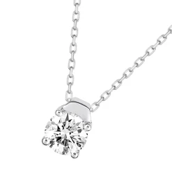 Collier Femme EDORA OR 375/1000 Blanc Oxyde de Zirconium
