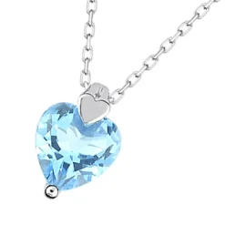 Collier Femme EDORA OR 375/1000 Blanc Topaze