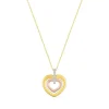 Collier Femme EDORA OR 375/1000 Tricolore Oxyde de Zirconium