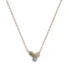 Collier femme EDORA PLAQUE OR et oxydes multicolores