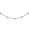 Collier femme EDORA PLAQUE OR et spinelles bleues
