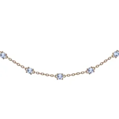Collier femme EDORA PLAQUE OR et spinelles bleues