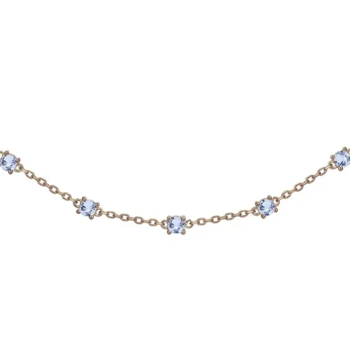 Collier femme EDORA PLAQUE OR et spinelles bleues