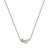 Collier femme EDORA PLAQUE OR et spinelles synthétiques