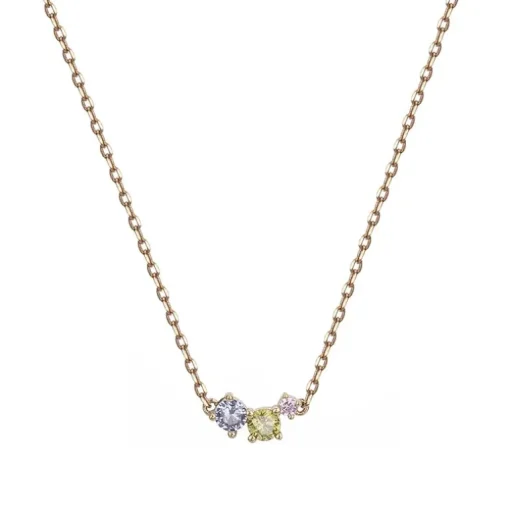 Collier femme EDORA PLAQUE OR et spinelles synthétiques