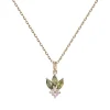 Collier femme EDORA PLAQUE OR et oxydes multicolores