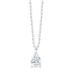 Collier Femme EÏKO OR 750/1000 Blanc et Diamants de Synthèse LCN38545DW