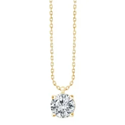 Collier Femme EÏKO OR 750/1000 Jaune et Diamant de Synthèse LCN30725D