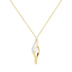 Collier femme Empierré EDORA PLAQUE OR et oxydes