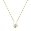 Collier femme empierré EDORA PLAQUE OR et oxydes